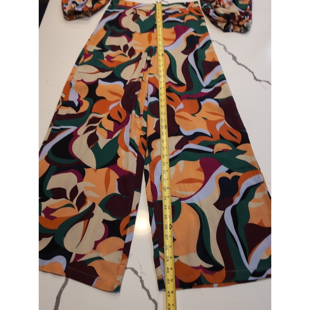 Live 4 Truth Anthropogy Boho Bell Sleeve Cropped Blouse & Pants Leaves Size M - Picture 4 of 16